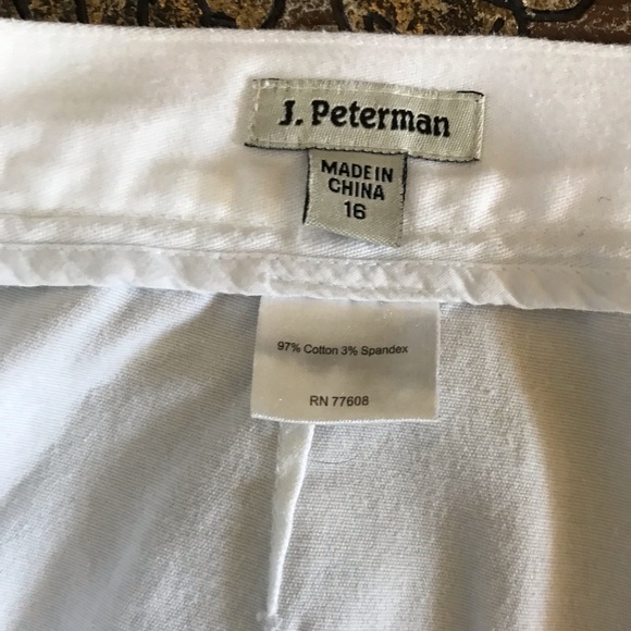 J Peterman White Capri Pant GUC Sz 16 - Picture 5 of 7